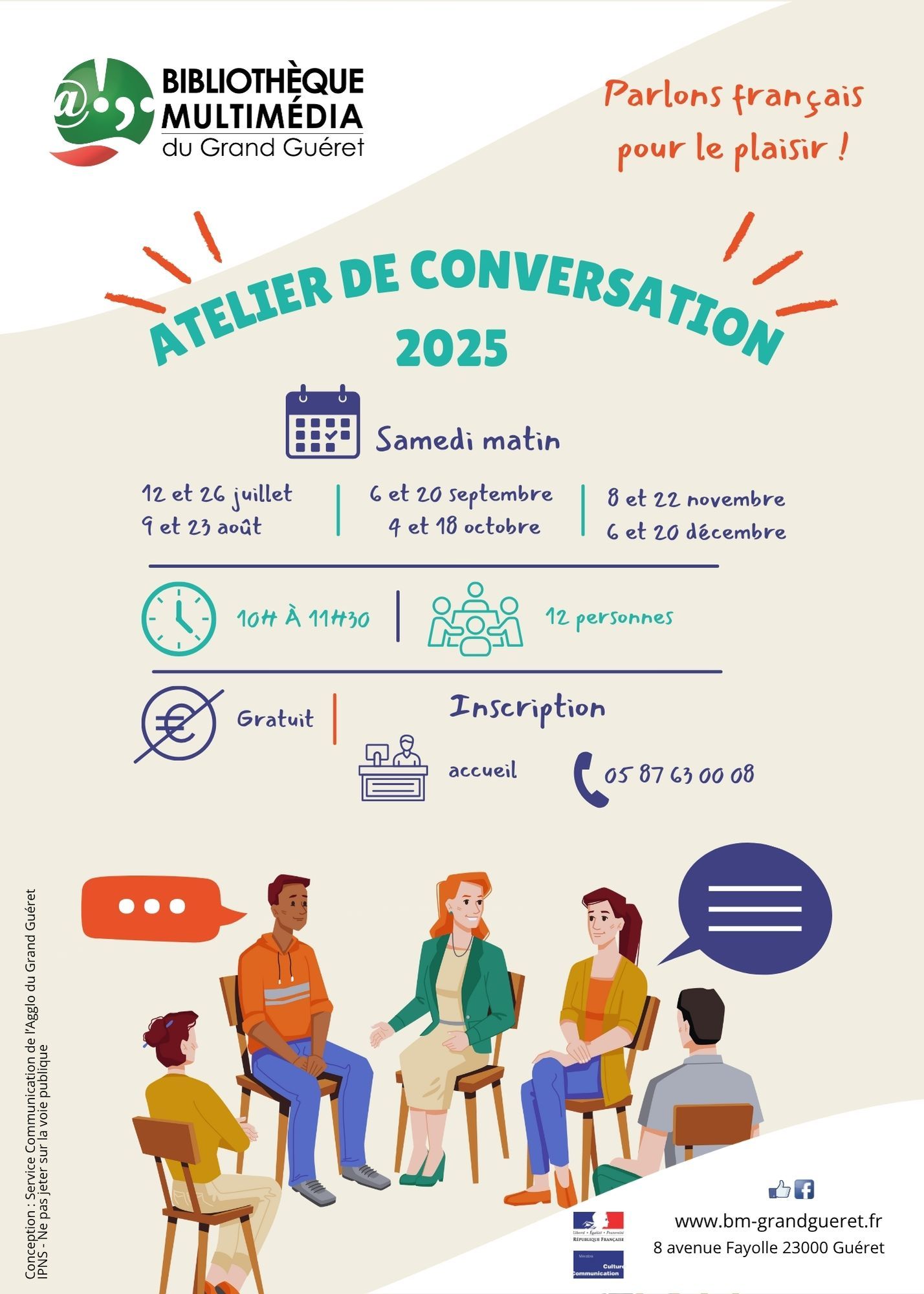 Flyer Atelier de conversation 2025 2nd semestre web